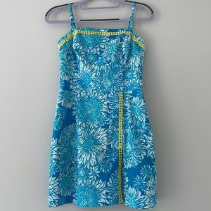Lily Pulitzer Women’s Shift Dress Blue  Summer Casual Mini Midi 0